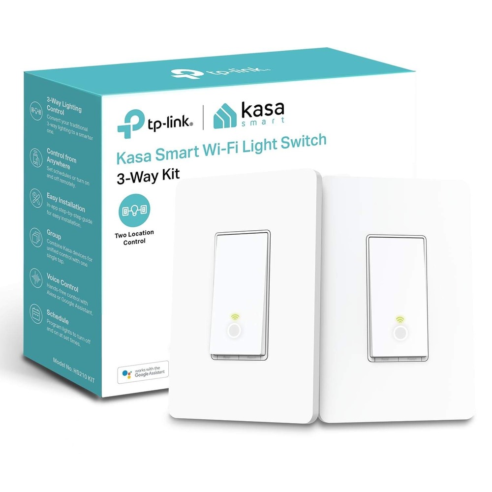 Pack of 2 Kasa Smart 3 Way Switch HS210, Needs Neutral Wire, MISSING SCREWS
